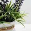 5 Heads Lavender Reality Silk Flower  in Ceramic pot 3 5 Heads Lavender Reality Silk Flower  in Ceramic pot
