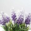 20cm Lavender Silk Flower  in Metal Watering Can 2 20cm Lavender Silk Flower  in Metal Watering Can
