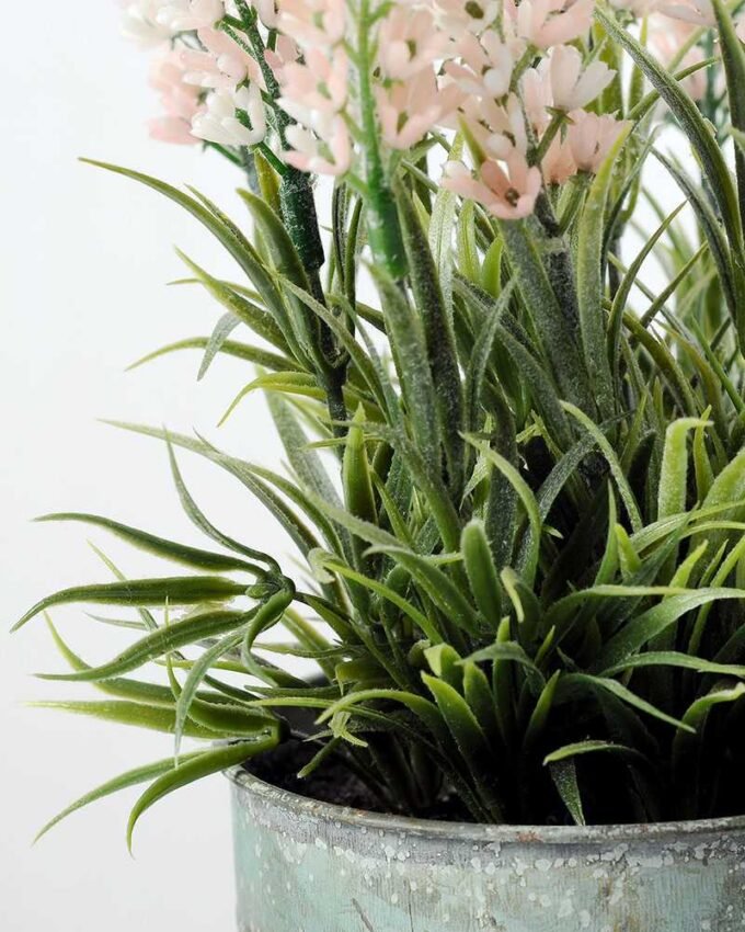 20cm Creative Display Lavender Silk Flower  in Metal Watering Can 3 20cm Creative Display Lavender Silk Flower  in Metal Watering Can