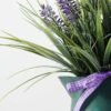 26cm Lavender Silk Flower  in Metal watering can,
