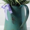 26cm Lavender Silk Flower  in Metal watering can,