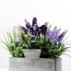 20 Heads Lavender Silk Flower  in Paper Pulp pot 1 20 Heads Lavender Silk Flower  in Paper Pulp pot