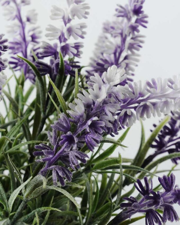 10 Heads Lavender Silk Flower in Paper Pulp pot 2 10 Heads Lavender Silk Flower in Paper Pulp pot