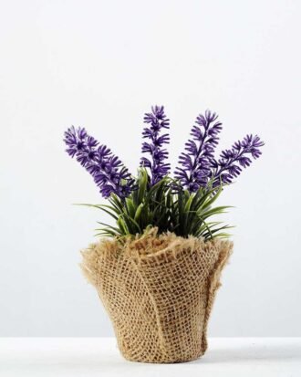 16cm Lavender Silk Flower  in Burlap wrap Potted Flowers&Plants YeahFlower is one of Chinese leading OEM manufacturers and exporters , supplying the silk flowers, wholesale artificial trees 16cm Lavender Silk Flower  in Burlap wrap