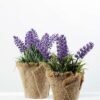 16cm Lavender Silk Flower  in Burlap wrap 5 16cm Lavender Silk Flower  in Burlap wrap