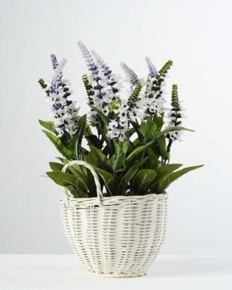 15 Heads Lavender Silk Flower  in Basket Potted Flowers&Plants YeahFlower is one of Chinese leading OEM manufacturers and exporters , supplying the silk flowers, wholesale artificial trees 15 Heads Lavender Silk Flower  in Basket