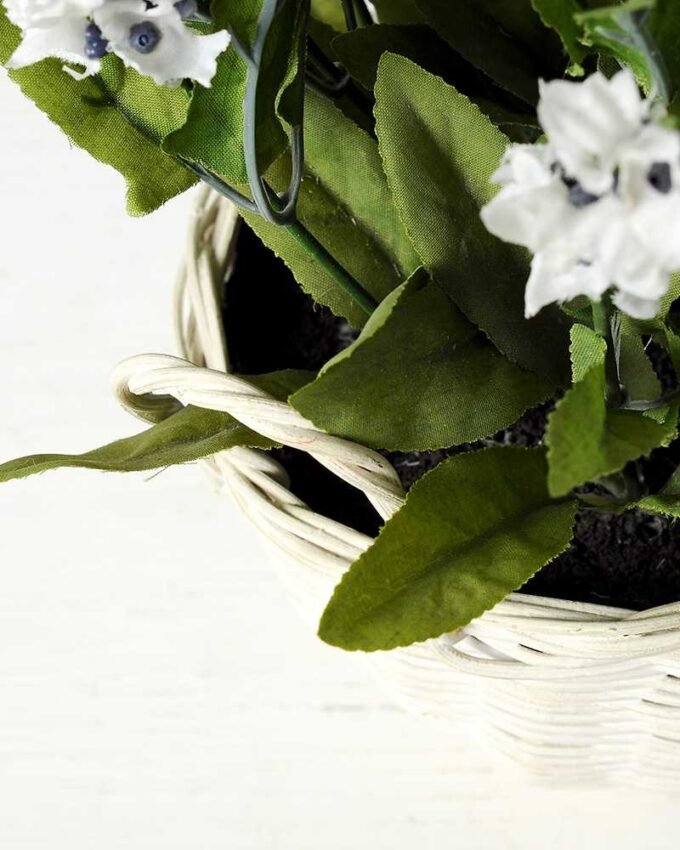 15 Heads Lavender Silk Flower  in Basket 3 15 Heads Lavender Silk Flower  in Basket