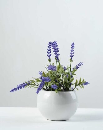 18cm Lavender Silk Flower  in Ceramic pot Potted Flowers&Plants YeahFlower is one of Chinese leading OEM manufacturers and exporters , supplying the silk flowers, wholesale artificial trees 18cm Lavender Silk Flower  in Ceramic pot