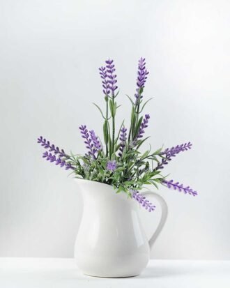 25cm Lavender Silk Flower  in Ceramic Jug Potted Flowers&Plants YeahFlower is one of Chinese leading OEM manufacturers and exporters , supplying the silk flowers, wholesale artificial trees 25cm Lavender Silk Flower  in Ceramic Jug