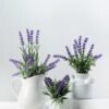 25cm Lavender Silk Flower  in Ceramic Jug 5 25cm Lavender Silk Flower  in Ceramic Jug