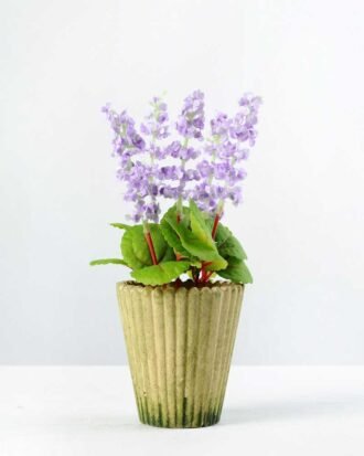5 Heads Reality Lavender Silk Flower  in Paper Pulp pot Potted Flowers&Plants YeahFlower is one of Chinese leading OEM manufacturers and exporters , supplying the silk flowers, wholesale artificial trees 5 Heads Reality Lavender Silk Flower  in Paper Pulp pot