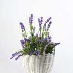30cm Lavender Silk Flower  in Basket