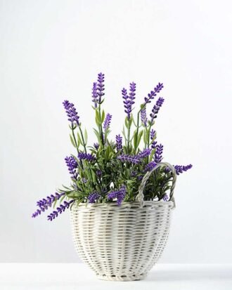 30cm Lavender Silk Flower  in Basket Potted Flowers&Plants YeahFlower is one of Chinese leading OEM manufacturers and exporters , supplying the silk flowers, wholesale artificial trees 30cm Lavender Silk Flower  in Basket