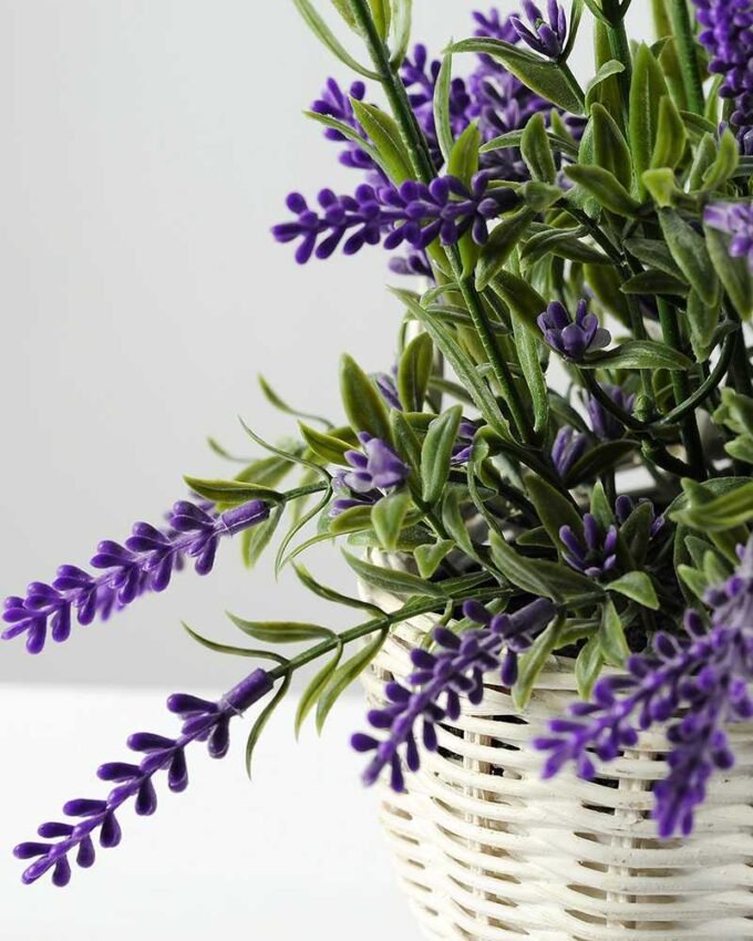 30cm Lavender Silk Flower  in Basket 3 30cm Lavender Silk Flower  in Basket