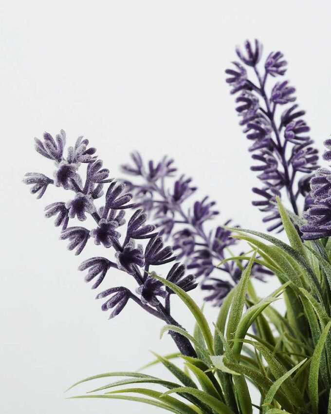 20cm Lavender Silk Flower  in Paper Pulp pot