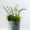 22cm Lavender Silk Flower in Metal Pot 1 22cm Lavender Silk Flower in Metal Pot