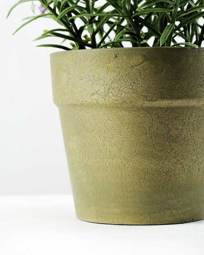 26cm Lavender Silk Flower  in Paper Pulp pot