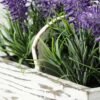 15cm Lavender Silk Flower in Wood Planter 3 15cm Lavender Silk Flower in Wood Planter