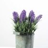 9cm Lavender Silk Flower  in Metal Pot 1 9cm Lavender Silk Flower  in Metal Pot
