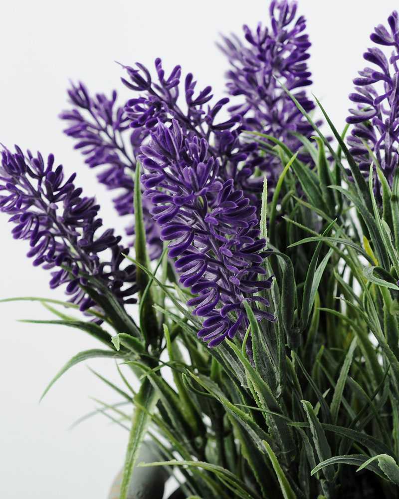 9cm Lavender Silk Flower in Metal Pot  Artificial Flowers FactoryManufacturersDesignChina 