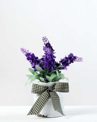 5 Heads Lavender Silk Flower  in Ceramic pot Potted Flowers&Plants YeahFlower is one of Chinese leading OEM manufacturers and exporters , supplying the silk flowers, wholesale artificial trees 5 Heads Lavender Silk Flower  in Ceramic pot