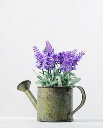 20cm Pterostoechas Lavender Silk Flower  in Metal Watering Can Potted Flowers&Plants YeahFlower is one of Chinese leading OEM manufacturers and exporters , supplying the silk flowers, wholesale artificial trees 20cm Pterostoechas Lavender Silk Flower  in Metal Watering Can