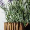 21cm Lavender Silk Flower  in Wooden Planter 3 21cm Lavender Silk Flower  in Wooden Planter