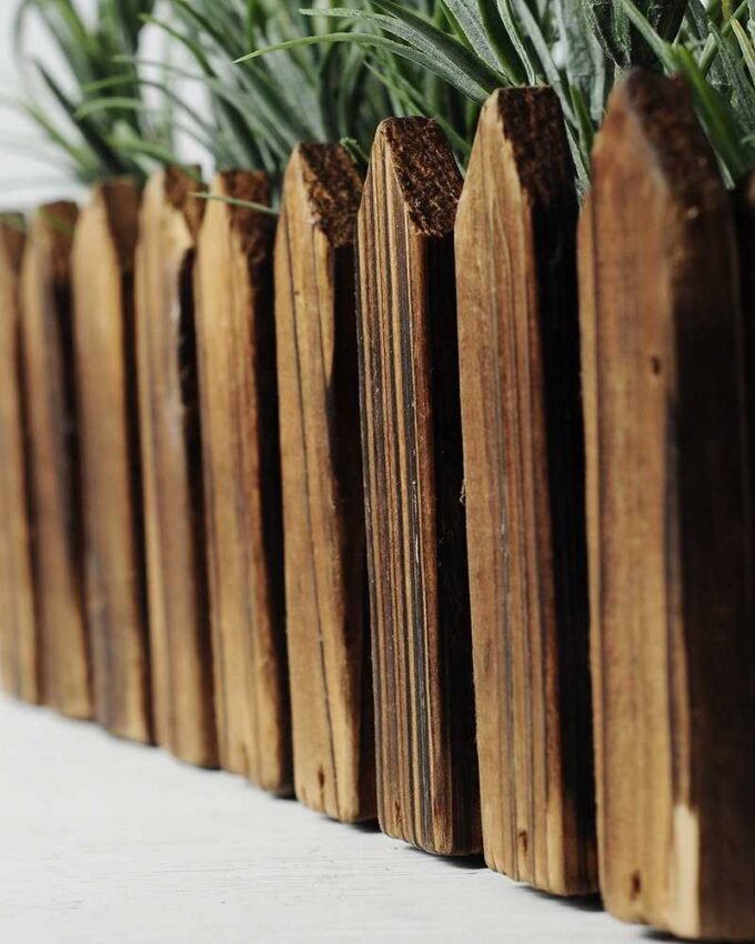 21cm Lavender Silk Flower  in Wooden Planter 4 21cm Lavender Silk Flower  in Wooden Planter