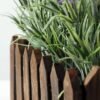 22cm Lavender Silk Flower  in Wooden Planter 3 22cm Lavender Silk Flower  in Wooden Planter