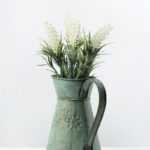 26cm Lavender Silk Flower  in Metal Jug
