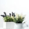 9 Heads Lavender Silk Flower  in Ceramic pot 5 9 Heads Lavender Silk Flower  in Ceramic pot