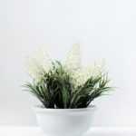 7 Heads Lavender Silk Flower  in Ceramic pot