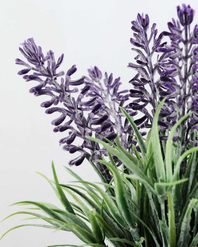 7 Heads Reality  Lavender Silk Flower  in Ceramic pot 2 7 Heads Reality  Lavender Silk Flower  in Ceramic pot