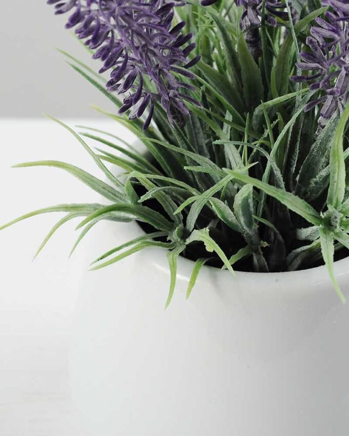 7 Heads Reality  Lavender Silk Flower  in Ceramic pot 3 7 Heads Reality  Lavender Silk Flower  in Ceramic pot