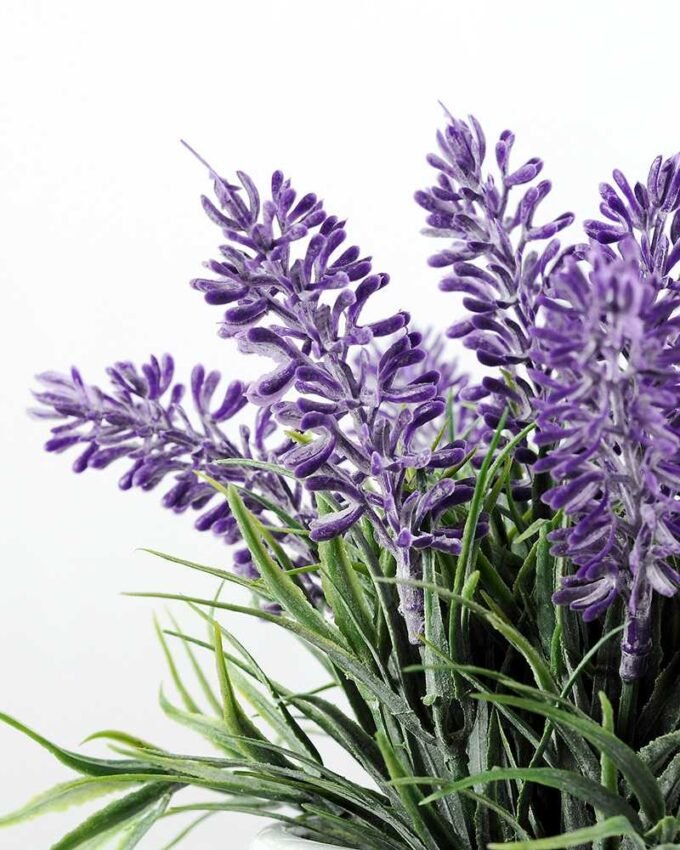 15cm Lavender Silk Flower  in Ceramic pot 2 15cm Lavender Silk Flower  in Ceramic pot