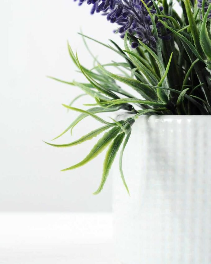 15cm Lavender Silk Flower  in Ceramic pot 3 15cm Lavender Silk Flower  in Ceramic pot
