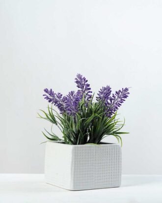 6 Heads Lavender Silk Flower  in Ceramic pot Potted Flowers&Plants YeahFlower is one of Chinese leading OEM manufacturers and exporters , supplying the silk flowers, wholesale artificial trees 6 Heads Lavender Silk Flower  in Ceramic pot