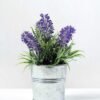 25cm Lavender Silk Flower  in Metal pot 1 25cm Lavender Silk Flower  in Metal pot