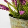 21cm Lavender Silk Flower  in Metal Pot 3 21cm Lavender Silk Flower  in Metal Pot