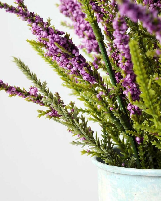 27cm Lavender With Metal Can Silk Flower Arrangement