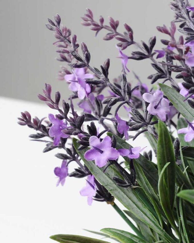 14 Heads Creative Displays Lavender Silk Flower  in Paper Pulp pot