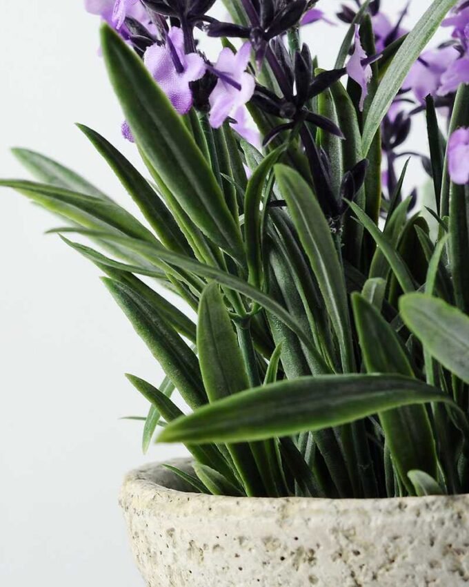 14 Heads Creative Displays Lavender Silk Flower  in Paper Pulp pot