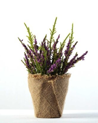 25cm Lavender Silk Flower  in Burlap wrap Potted Flowers&Plants YeahFlower is one of Chinese leading OEM manufacturers and exporters , supplying the silk flowers, wholesale artificial trees 25cm Lavender Silk Flower  in Burlap wrap