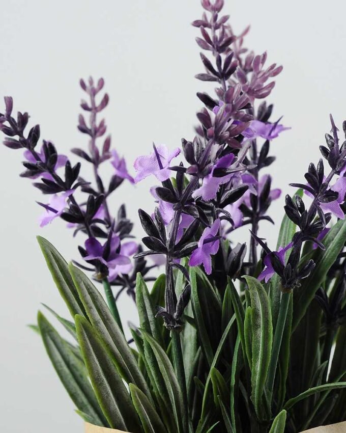 20cm Lavender Silk Flower  in Paper wrap pot
