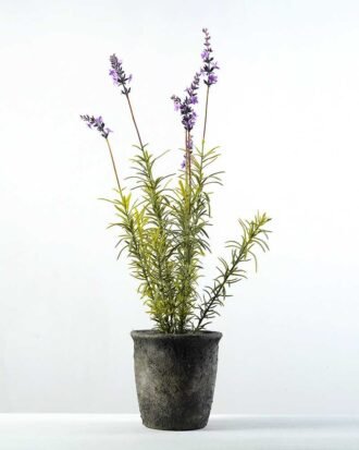 58cm Lavender Silk Flower  in Paper Pulp pot