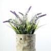 34cm Lavender Silk Flower  in Cement Pot