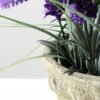 20cm Lavender Silk Flower  in Cement Pot