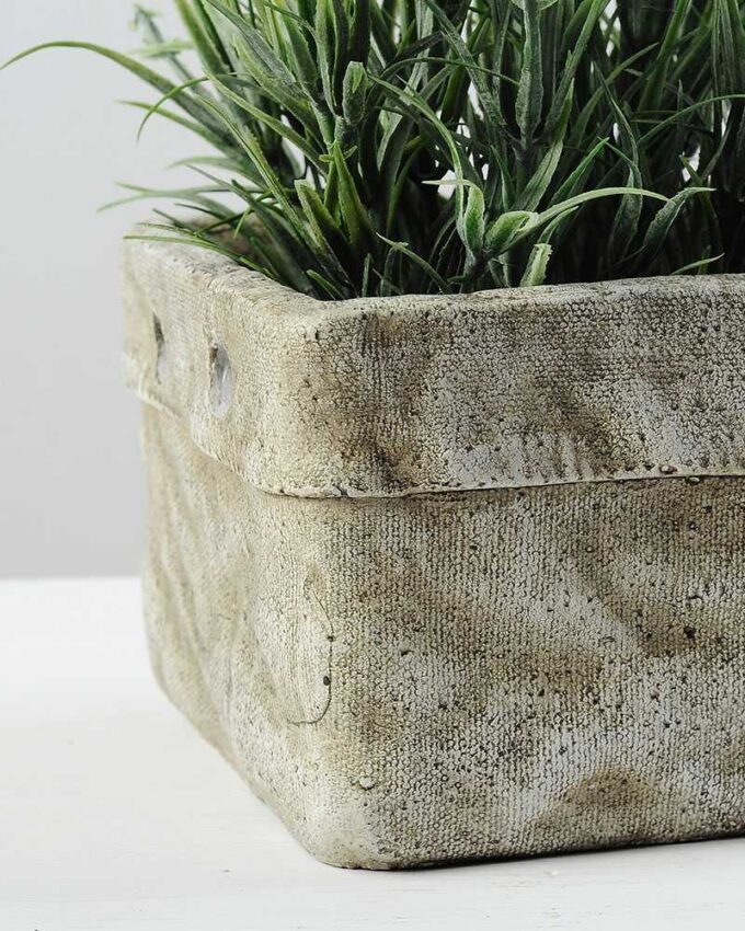 50cm Lavender Silk Flower  in Cement Pot
