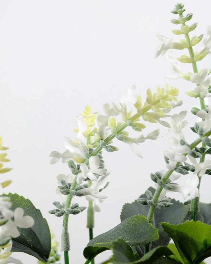 36cm Lavender Silk Flower  in Paper Pulp pot