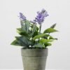 25cm Lavender Silk Flower  in Paper Pulp pot
